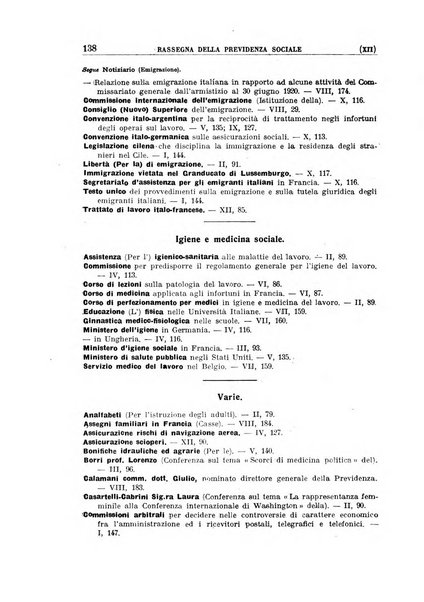 Rassegna della previdenza sociale assicurazioni e legislazione sociale, infortuni e igiene del lavoro