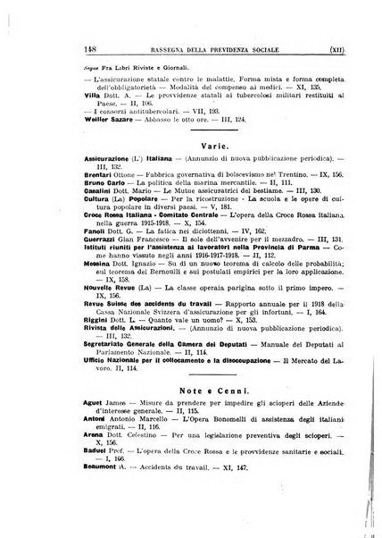 Rassegna della previdenza sociale assicurazioni e legislazione sociale, infortuni e igiene del lavoro