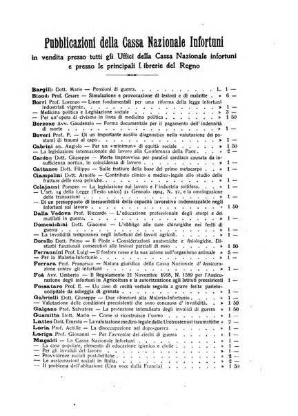 Rassegna della previdenza sociale assicurazioni e legislazione sociale, infortuni e igiene del lavoro