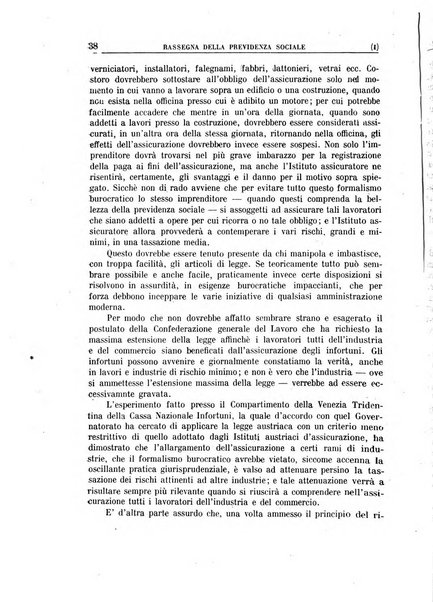 Rassegna della previdenza sociale assicurazioni e legislazione sociale, infortuni e igiene del lavoro