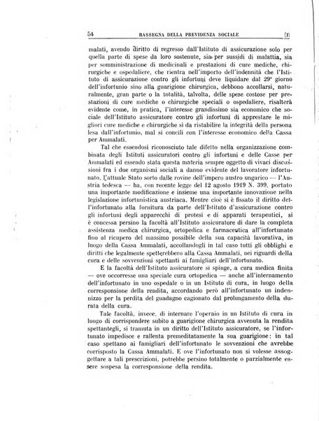 Rassegna della previdenza sociale assicurazioni e legislazione sociale, infortuni e igiene del lavoro