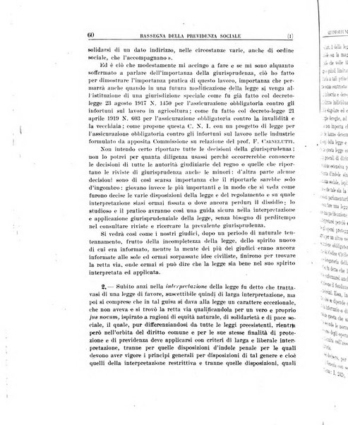 Rassegna della previdenza sociale assicurazioni e legislazione sociale, infortuni e igiene del lavoro