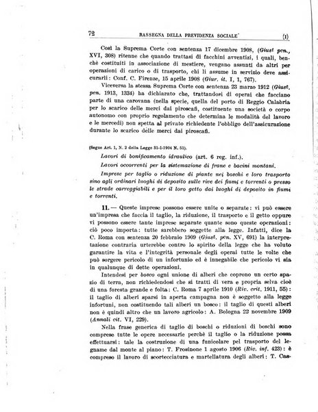 Rassegna della previdenza sociale assicurazioni e legislazione sociale, infortuni e igiene del lavoro