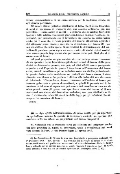 Rassegna della previdenza sociale assicurazioni e legislazione sociale, infortuni e igiene del lavoro