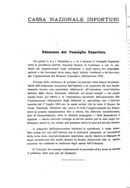 Rassegna della previdenza sociale assicurazioni e legislazione sociale, infortuni e igiene del lavoro