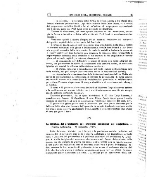 Rassegna della previdenza sociale assicurazioni e legislazione sociale, infortuni e igiene del lavoro