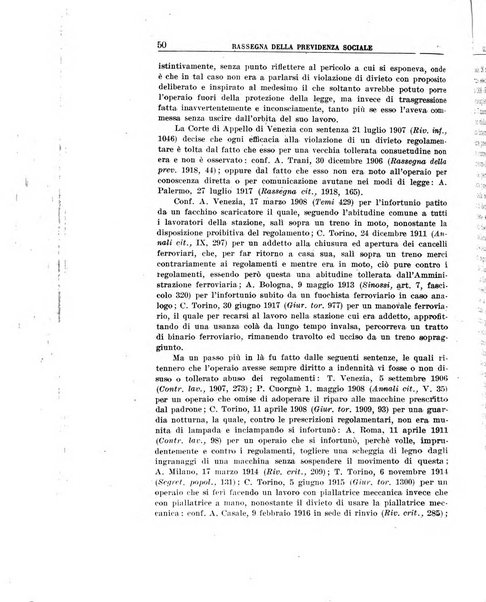 Rassegna della previdenza sociale assicurazioni e legislazione sociale, infortuni e igiene del lavoro