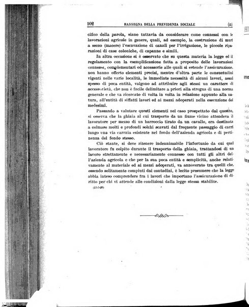 Rassegna della previdenza sociale assicurazioni e legislazione sociale, infortuni e igiene del lavoro