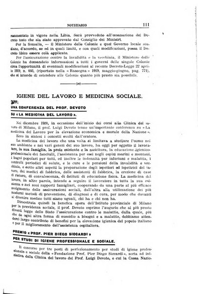 Rassegna della previdenza sociale assicurazioni e legislazione sociale, infortuni e igiene del lavoro