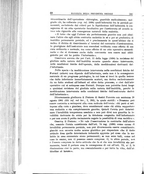 Rassegna della previdenza sociale assicurazioni e legislazione sociale, infortuni e igiene del lavoro