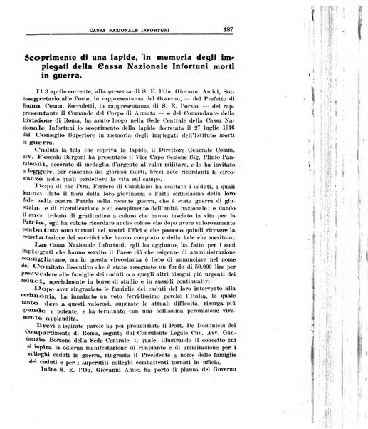 Rassegna della previdenza sociale assicurazioni e legislazione sociale, infortuni e igiene del lavoro