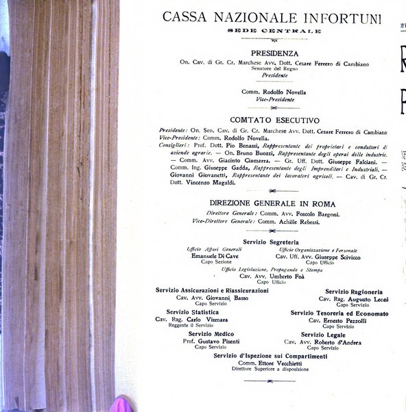 Rassegna della previdenza sociale assicurazioni e legislazione sociale, infortuni e igiene del lavoro