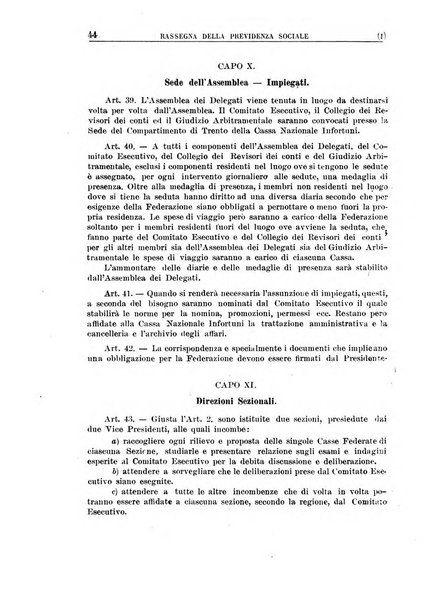 Rassegna della previdenza sociale assicurazioni e legislazione sociale, infortuni e igiene del lavoro