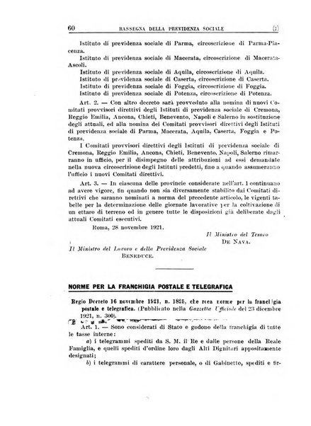 Rassegna della previdenza sociale assicurazioni e legislazione sociale, infortuni e igiene del lavoro