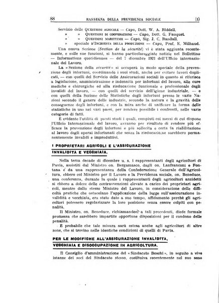 Rassegna della previdenza sociale assicurazioni e legislazione sociale, infortuni e igiene del lavoro