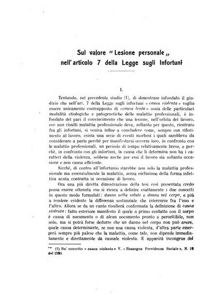 Rassegna della previdenza sociale assicurazioni e legislazione sociale, infortuni e igiene del lavoro