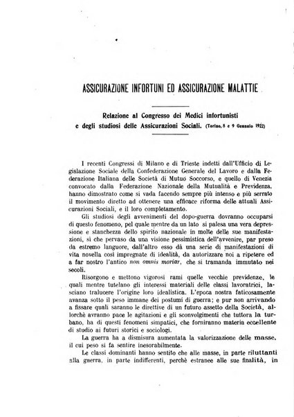 Rassegna della previdenza sociale assicurazioni e legislazione sociale, infortuni e igiene del lavoro