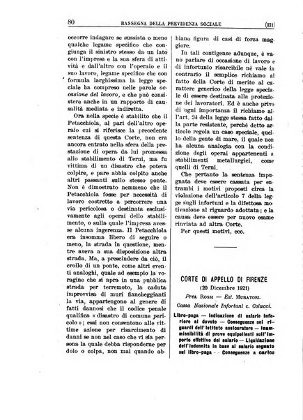 Rassegna della previdenza sociale assicurazioni e legislazione sociale, infortuni e igiene del lavoro