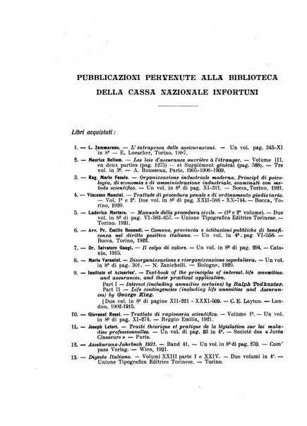 Rassegna della previdenza sociale assicurazioni e legislazione sociale, infortuni e igiene del lavoro