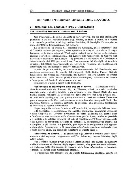 Rassegna della previdenza sociale assicurazioni e legislazione sociale, infortuni e igiene del lavoro