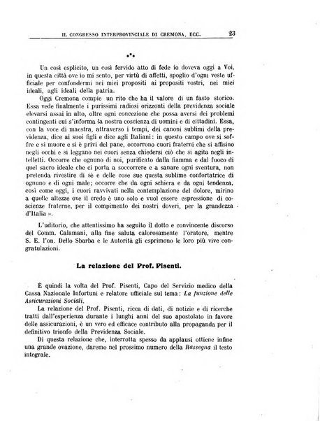 Rassegna della previdenza sociale assicurazioni e legislazione sociale, infortuni e igiene del lavoro