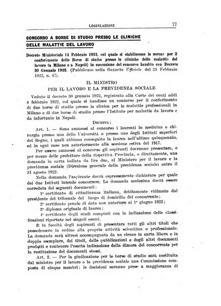 Rassegna della previdenza sociale assicurazioni e legislazione sociale, infortuni e igiene del lavoro