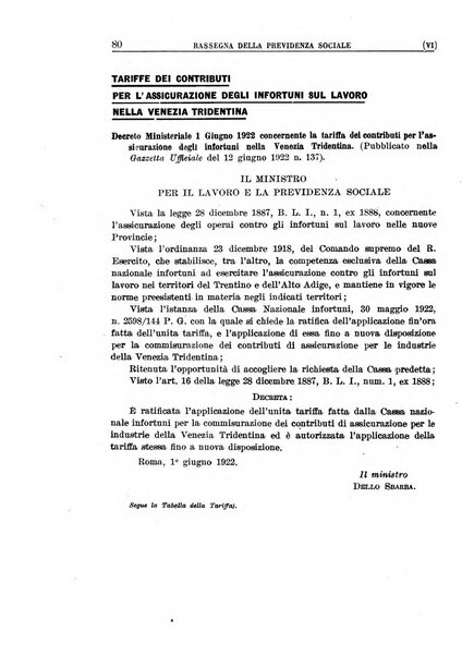 Rassegna della previdenza sociale assicurazioni e legislazione sociale, infortuni e igiene del lavoro