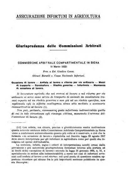 Rassegna della previdenza sociale assicurazioni e legislazione sociale, infortuni e igiene del lavoro