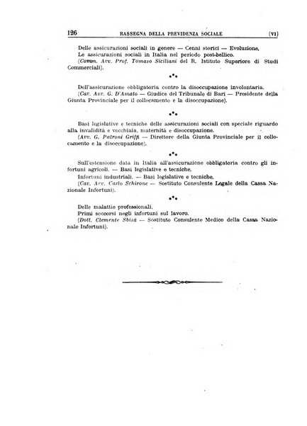 Rassegna della previdenza sociale assicurazioni e legislazione sociale, infortuni e igiene del lavoro