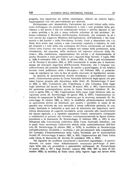 Rassegna della previdenza sociale assicurazioni e legislazione sociale, infortuni e igiene del lavoro