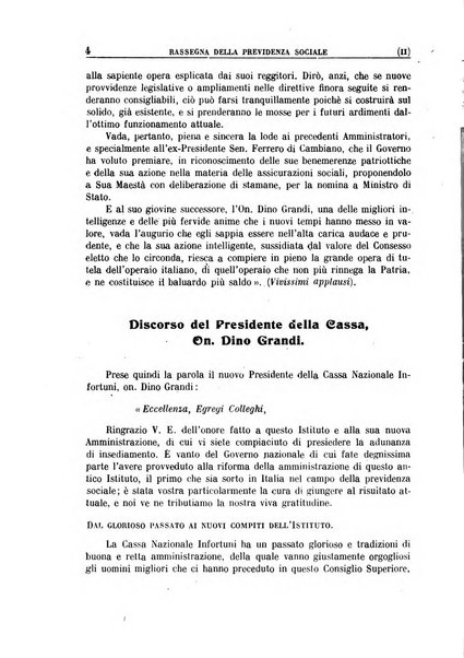 Rassegna della previdenza sociale assicurazioni e legislazione sociale, infortuni e igiene del lavoro