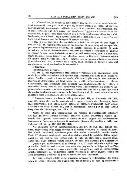 Rassegna della previdenza sociale assicurazioni e legislazione sociale, infortuni e igiene del lavoro