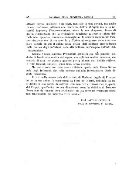 Rassegna della previdenza sociale assicurazioni e legislazione sociale, infortuni e igiene del lavoro