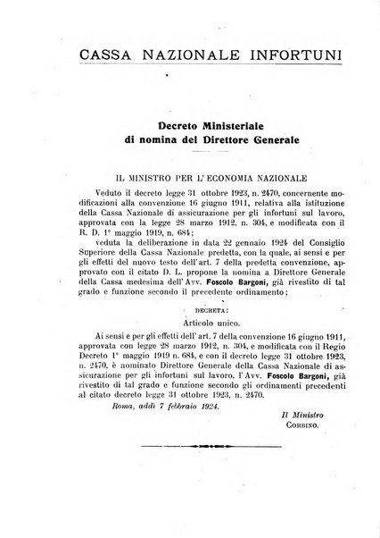 Rassegna della previdenza sociale assicurazioni e legislazione sociale, infortuni e igiene del lavoro