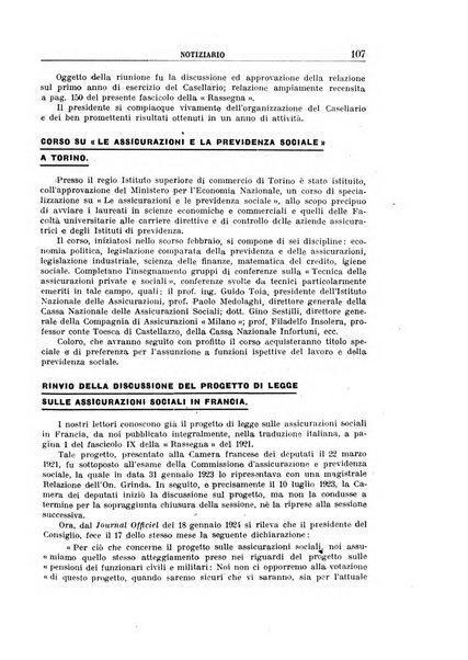 Rassegna della previdenza sociale assicurazioni e legislazione sociale, infortuni e igiene del lavoro