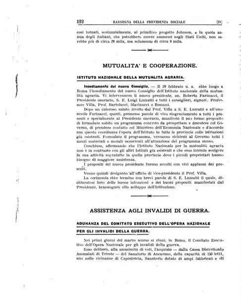 Rassegna della previdenza sociale assicurazioni e legislazione sociale, infortuni e igiene del lavoro