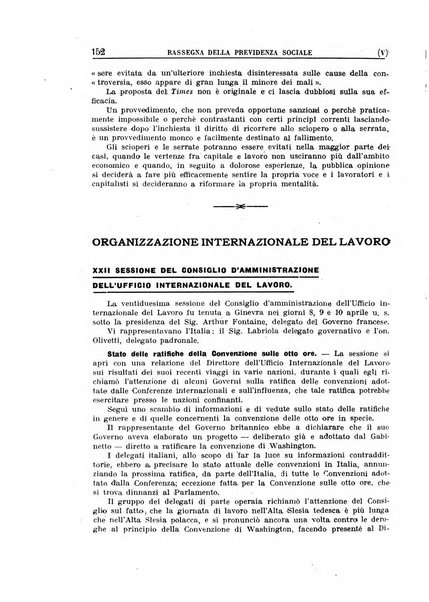 Rassegna della previdenza sociale assicurazioni e legislazione sociale, infortuni e igiene del lavoro