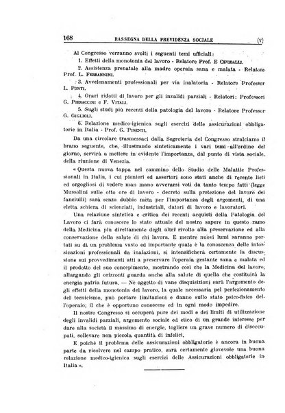 Rassegna della previdenza sociale assicurazioni e legislazione sociale, infortuni e igiene del lavoro