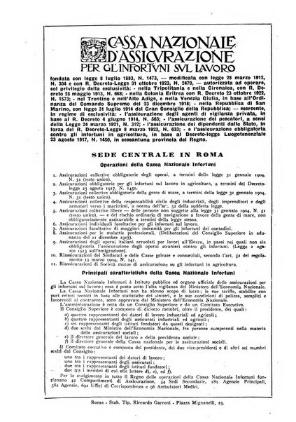 Rassegna della previdenza sociale assicurazioni e legislazione sociale, infortuni e igiene del lavoro