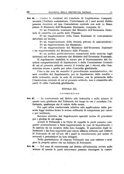 Rassegna della previdenza sociale assicurazioni e legislazione sociale, infortuni e igiene del lavoro