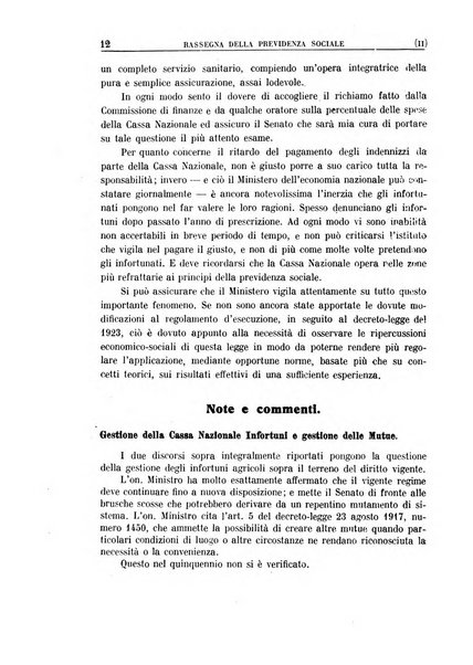 Rassegna della previdenza sociale assicurazioni e legislazione sociale, infortuni e igiene del lavoro