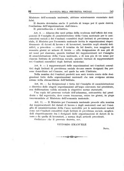 Rassegna della previdenza sociale assicurazioni e legislazione sociale, infortuni e igiene del lavoro