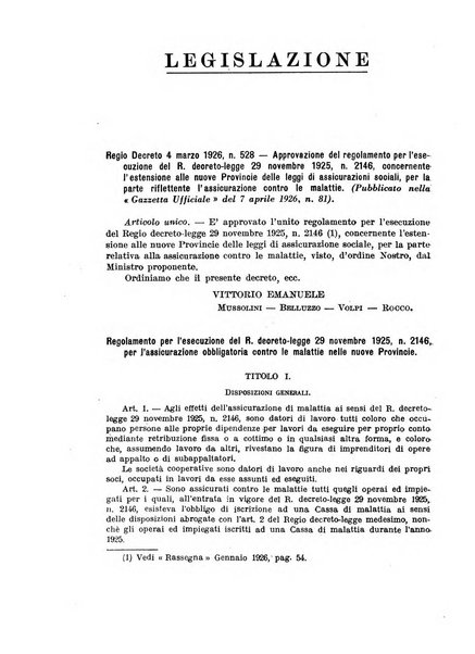 Rassegna della previdenza sociale assicurazioni e legislazione sociale, infortuni e igiene del lavoro