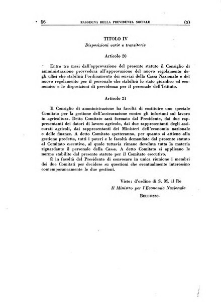 Rassegna della previdenza sociale assicurazioni e legislazione sociale, infortuni e igiene del lavoro