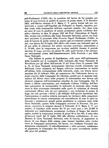 Rassegna della previdenza sociale assicurazioni e legislazione sociale, infortuni e igiene del lavoro