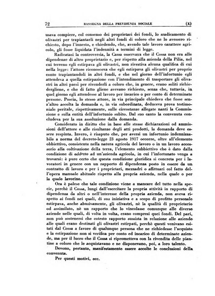 Rassegna della previdenza sociale assicurazioni e legislazione sociale, infortuni e igiene del lavoro