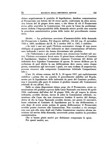 Rassegna della previdenza sociale assicurazioni e legislazione sociale, infortuni e igiene del lavoro