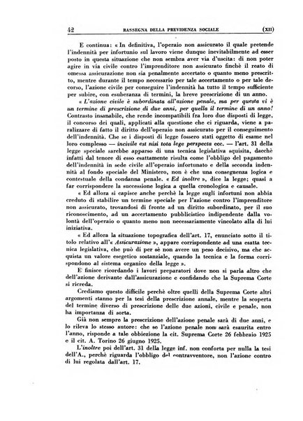 Rassegna della previdenza sociale assicurazioni e legislazione sociale, infortuni e igiene del lavoro