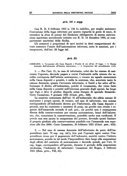 Rassegna della previdenza sociale assicurazioni e legislazione sociale, infortuni e igiene del lavoro