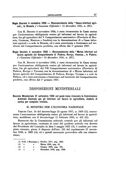 Rassegna della previdenza sociale assicurazioni e legislazione sociale, infortuni e igiene del lavoro